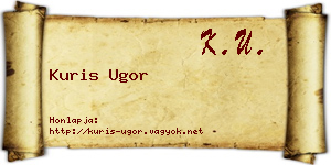 Kuris Ugor névjegykártya